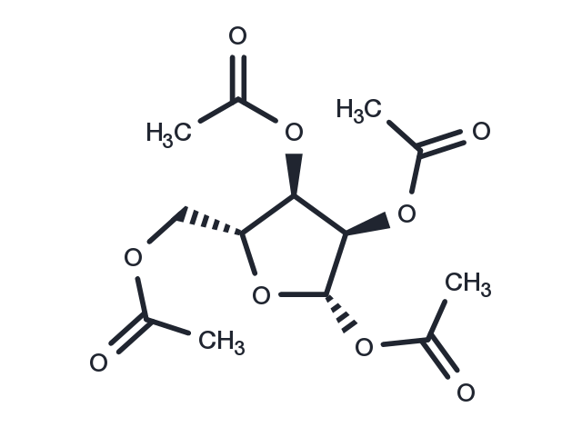 β-D-Ribofuranose 1,2,3,5-tetraacetate Chemical Structure