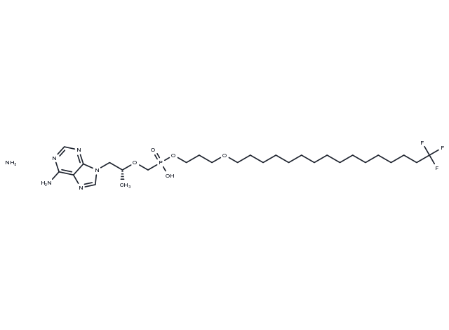 Tenofovir-C3-O-C15-CF3 ammonium Chemical Structure