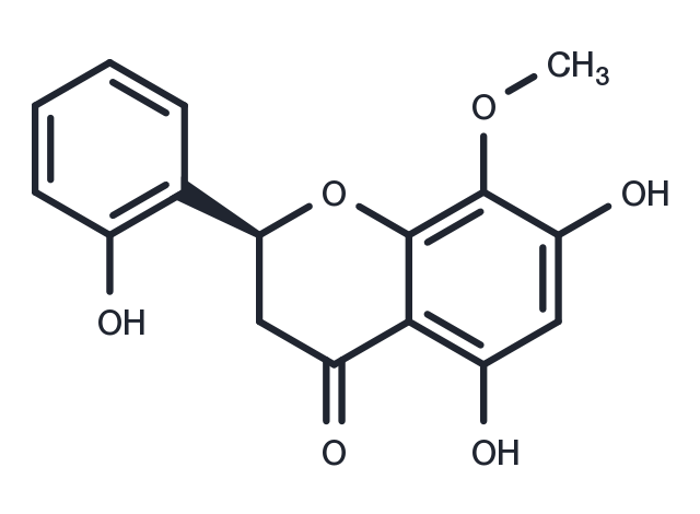 2',5,7-Trihydroxy-8-methoxyflavanone Chemical Structure