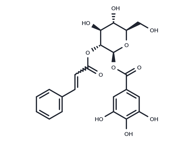 1-O-Galloyl-2-O-cinnamoyl-glucose Chemical Structure