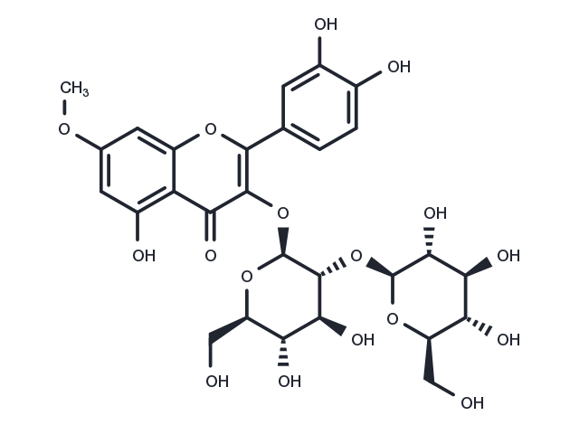 Rhamnetin 3-sophoroside Chemical Structure