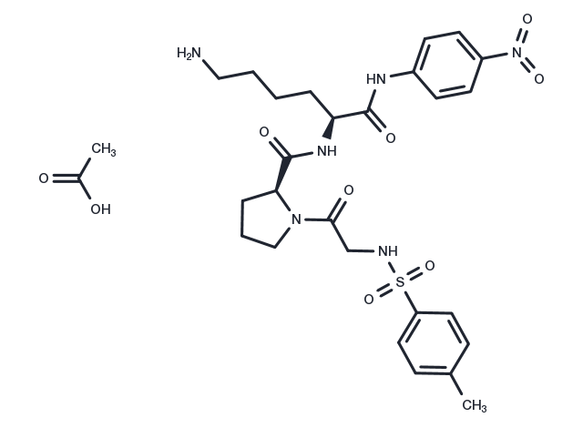 N-p-Tosyl-Gly-Pro-Lys-pNA (acetate) Chemical Structure