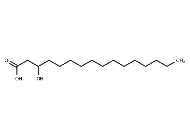 3-hydroxy Palmitic Acid Chemical Structure