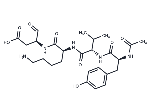 Ac-Tyr-Val-Lys-Asp-aldehyde Chemical Structure