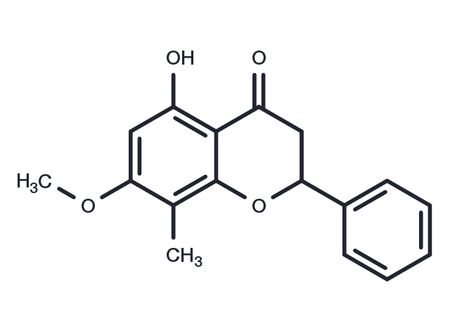 5-Hydroxy-7-methoxy-8-methylflavanone Chemical Structure