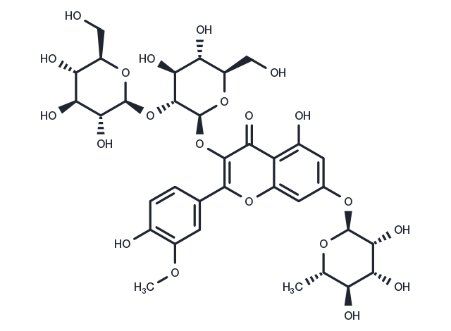 Isorhamnetin 3-sophoroside-7-rhamnoside Chemical Structure