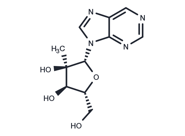 9-(2-C-methyl-β-D-ribofuranosyl)purine Chemical Structure