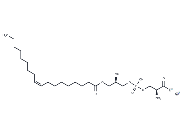1-Oleoyl-2-hydroxy-sn-glycero-3-phospho-L-serine sodium Chemical Structure