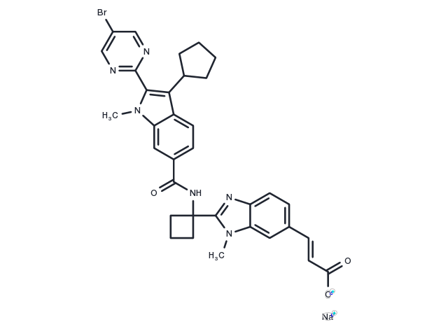Deleobuvir sodium Chemical Structure
