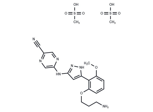 Prexasertib dimesylate Chemical Structure