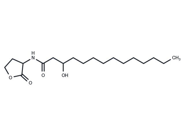 N-(3-Hydroxytetradecanoyl)-DL-homoserine lactone Chemical Structure