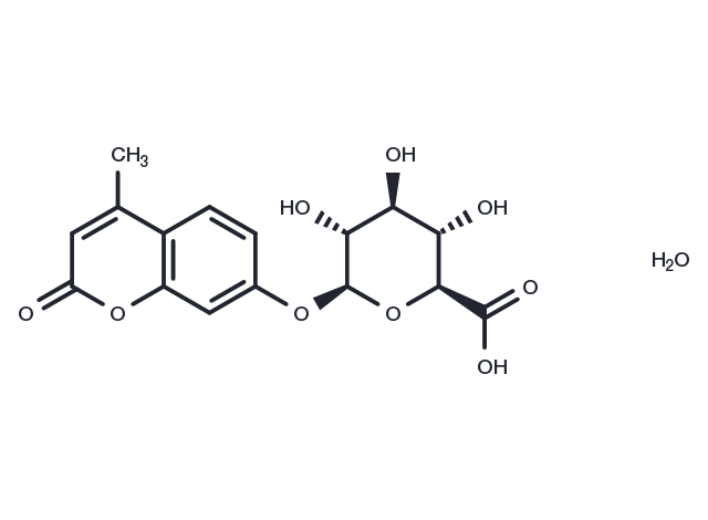 4-Methylumbelliferyl-β-D-glucuronide hydrate Chemical Structure