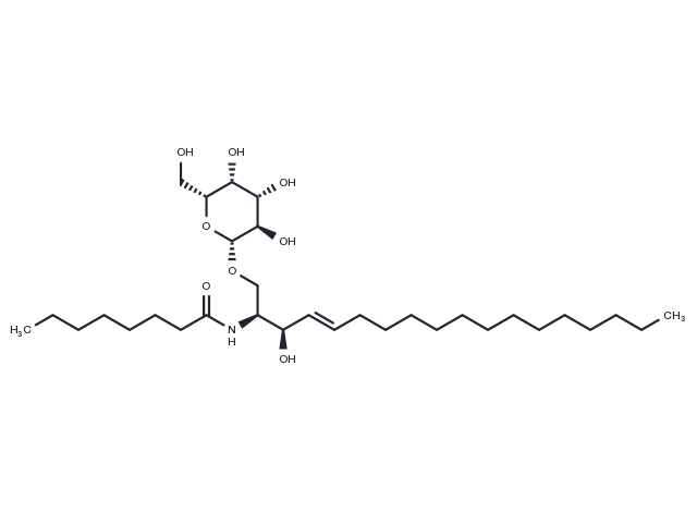 C8 Galactosylceramide (d18:1/8:0) Chemical Structure