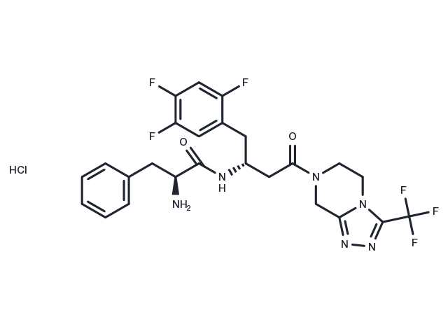 Sitagliptin fenilalanil hydrochloride Chemical Structure