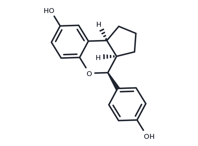 Cyclopenta[c][1]benzopyran-8-ol, 1,2,3,3a,4,9b-hexahydro-4-(4-hydroxyphenyl)-, (3aR,4S,9bS)-rel- Chemical Structure