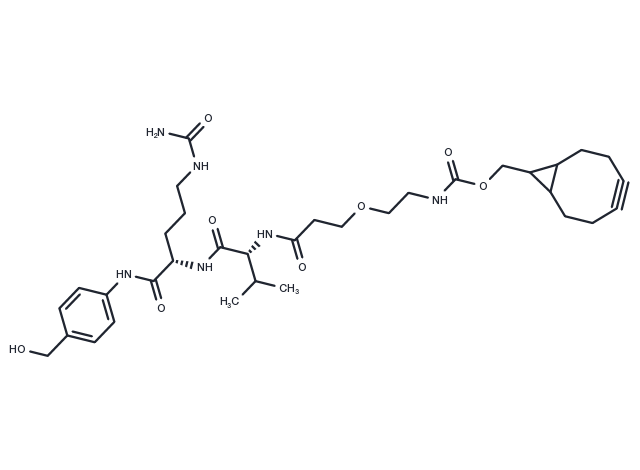 BCN-PEG1-Val-Cit-PABC-OH Chemical Structure