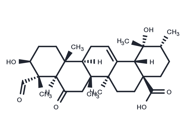 3,19-Dihydroxy-6,23-dioxo-12-ursen-28-oic acid Chemical Structure