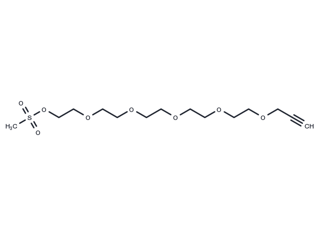 Propargyl-PEG5-Ms Chemical Structure
