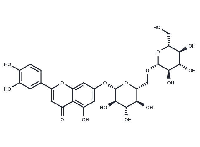 Luteolin-7-O-β-D-glucopyranoside Chemical Structure
