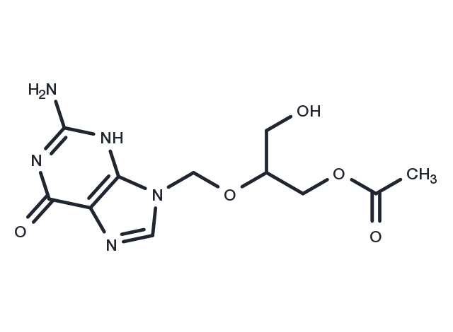Ganciclovir mono-O-acetate Chemical Structure