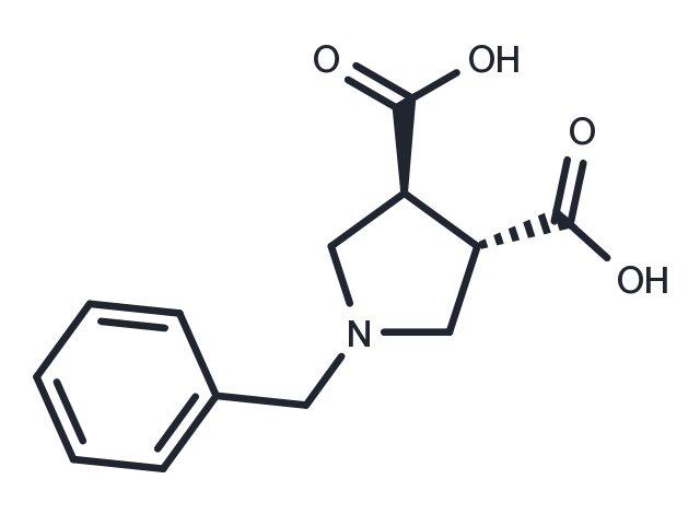 Trans-1-benzylpyrrolindine-3,4-dicarboxylic acid Chemical Structure