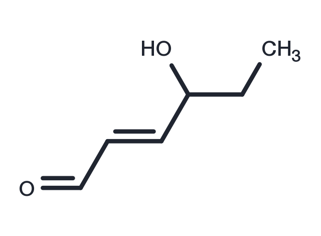 4-hydroxy Hexenal Chemical Structure
