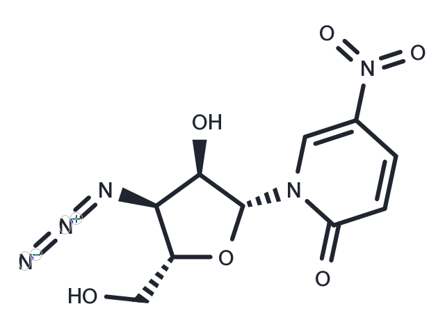 3’-Azido-3’-deoxy-5-nitro-4-deoxyuridine Chemical Structure