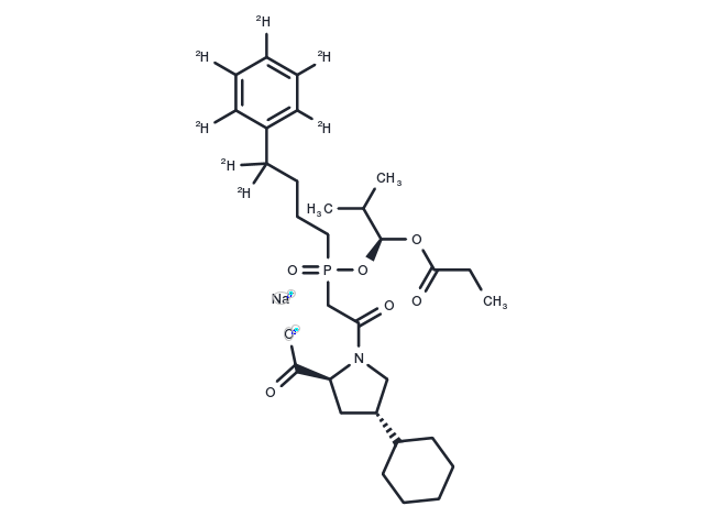 Fosinopril-d7 sodium salt Chemical Structure