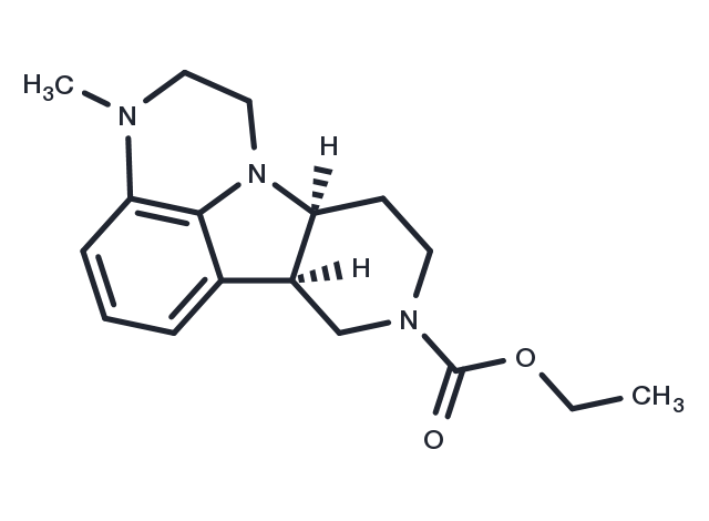 (6bR,10aS)-Ethyl 3-methyl-2,3,6b,7,10,10a-hexahydro-1H-pyrido[3',4':4,5]pyrrolo[1,2,3-de]quinoxaline-8(9H)-carboxylate Chemical Structure