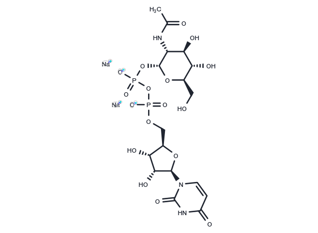 UDP-GlcNAc Disodium Salt Chemical Structure