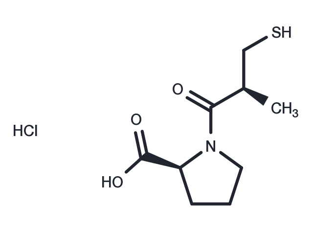 Captopril hydrochloride Chemical Structure