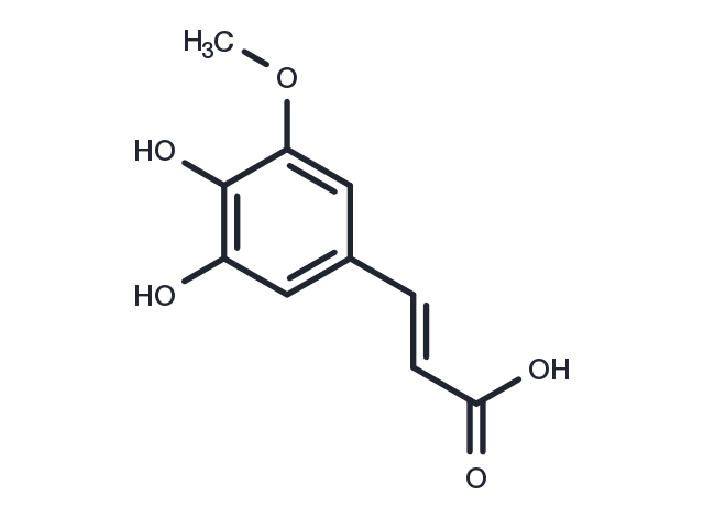 trans-5-Hydroxyferulic acid Chemical Structure