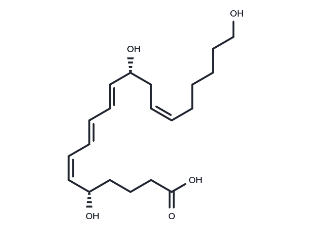 20-hydroxy Leukotriene B4 Chemical Structure