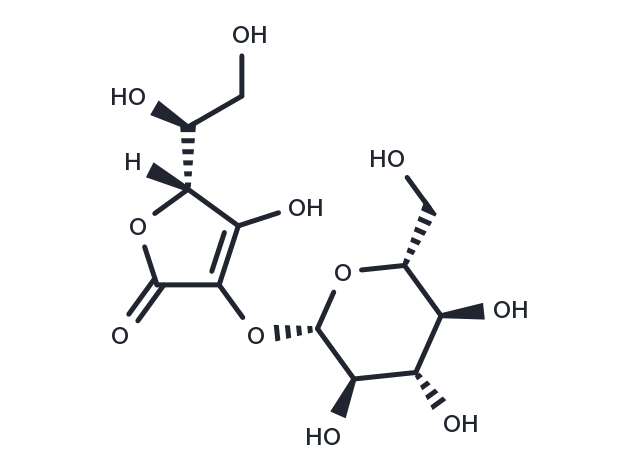 2-O-β-D-Glucopyranosyl-L-ascorbic acid Chemical Structure