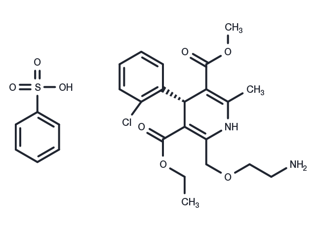 Amlodipine besylate, (R)- Chemical Structure