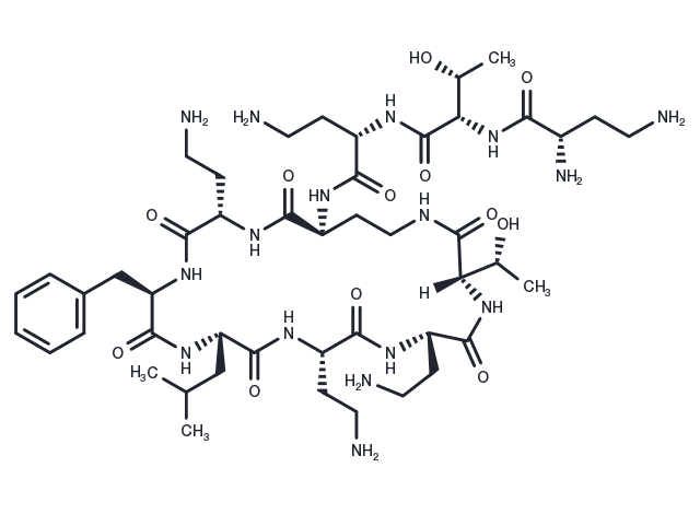 Deacylpolymyxin B Chemical Structure