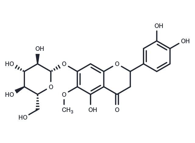 5,7,3',4'-Tetrahydroxy-6-methoxyflavanone-7-glucoside Chemical Structure
