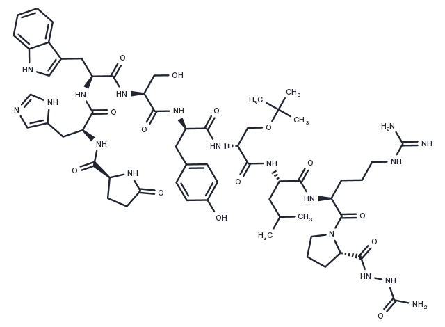 (D-Tyr5,D-Ser(tBu)6,Azagly10)-LHRH Chemical Structure