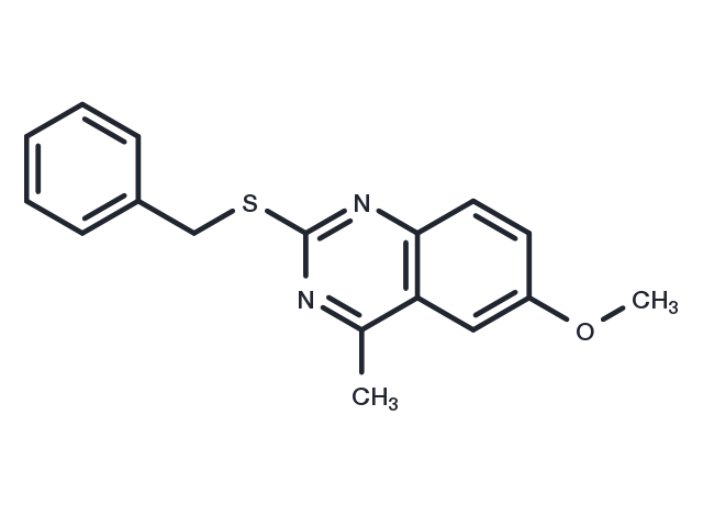 2-benzylsulfanyl-6-methoxy-4-methylquinazoline Chemical Structure