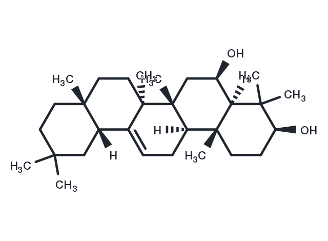 12-Oleanene-3,6-diol Chemical Structure