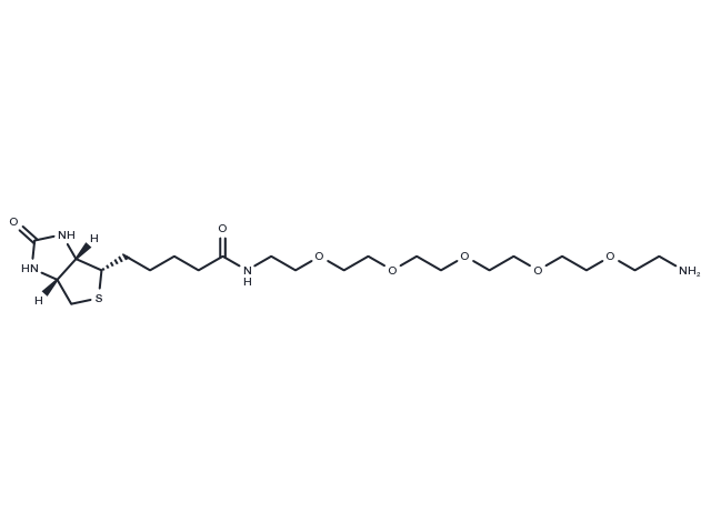 Biotin-PEG5-amine Chemical Structure