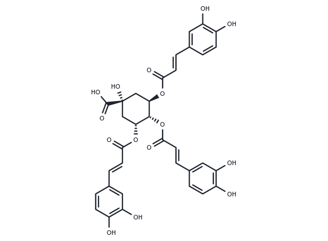 3,4,5-Tricaffeoylquinic acid Chemical Structure