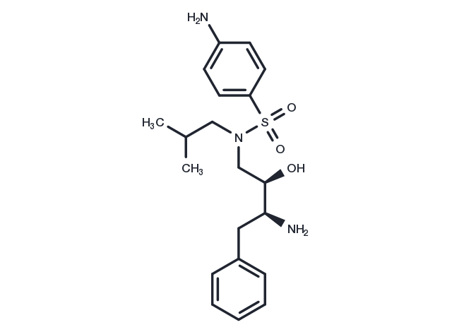 4-Amino-N-((2R,3S)-3-amino-2-hydroxy-4-phenylbutyl)-N-isobutylbenzenesulfonamide Chemical Structure