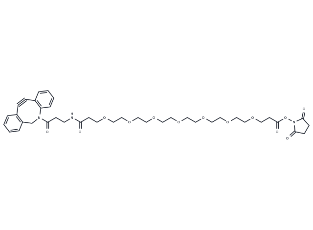 DBCO-NH-PEG7-C2-NHS ester Chemical Structure
