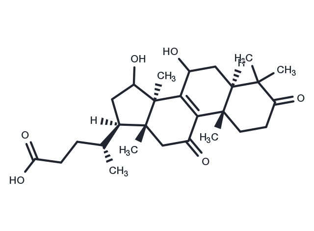 7,15-Dihydroxy-4,4,14-trimethyl-3,11-dioxochol-8-en-24-oic acid Chemical Structure