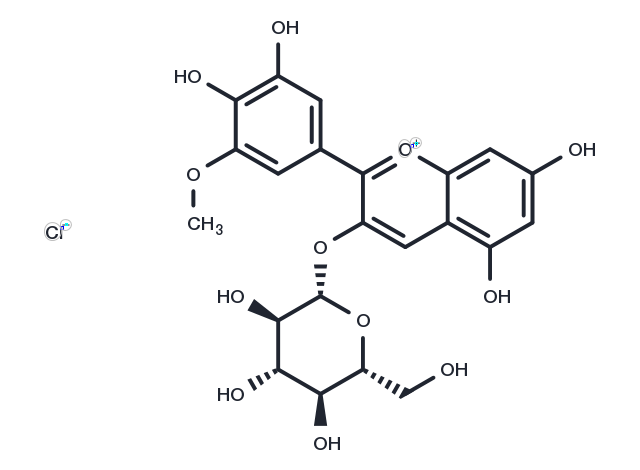 Petunidin-3-O-glucoside chloride Chemical Structure