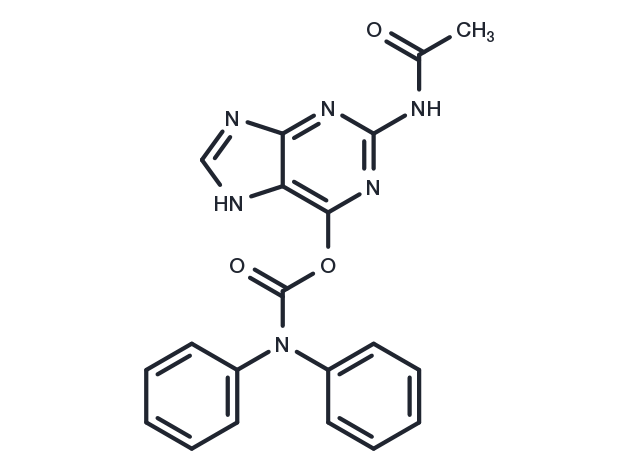 N2-acetyl-O6-(diphenylcarbamoyl)guanine Chemical Structure