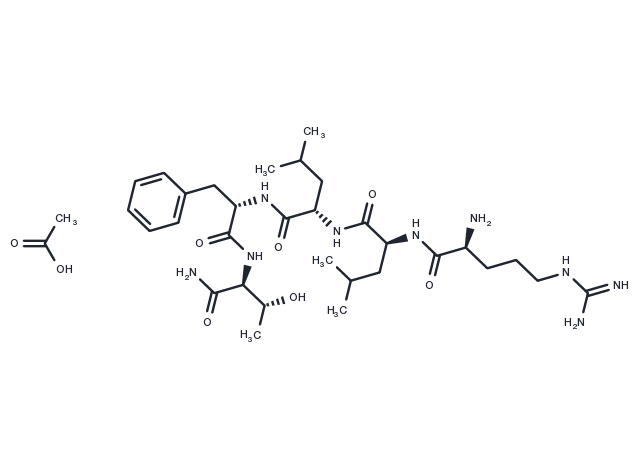 RLLFT-NH2 acetate Chemical Structure