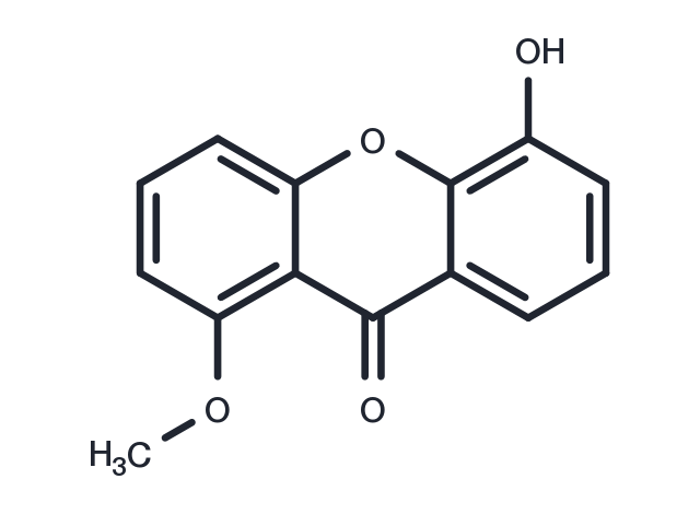 5-Hydroxy-1-methoxyxanthone Chemical Structure