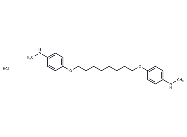 Aniline, 4,4'-(octamethylenedioxy)bis(N-methyl-, dihydrochloride Chemical Structure